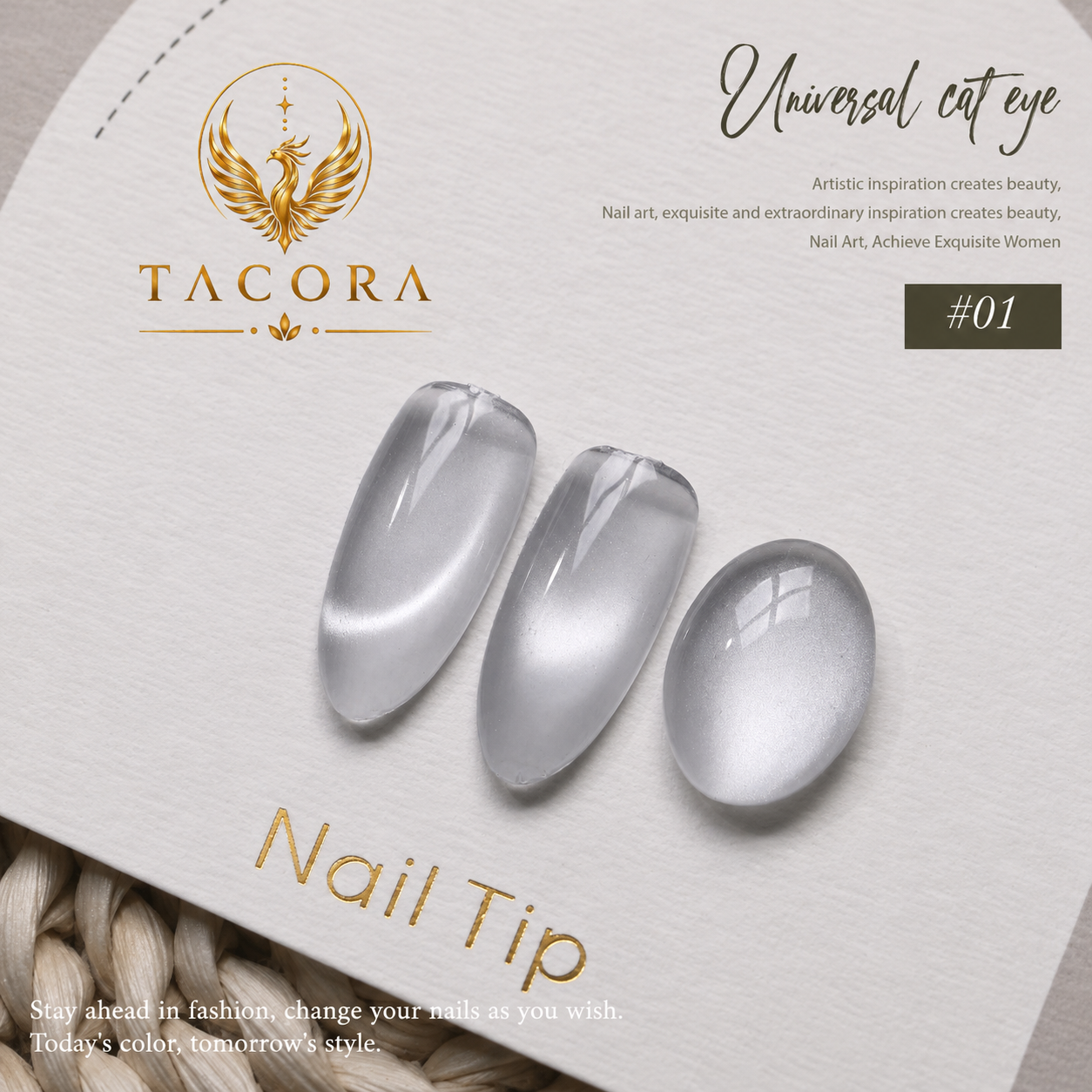 Tacora Universal Cat Eye clear nail tips display